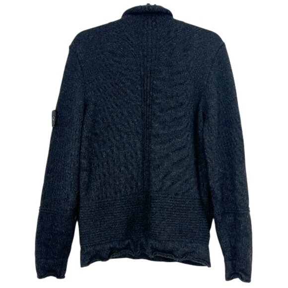 Stone Island Wool Roll Neck Cowl Sweater Gray Large Pre-Owned - Picture 5 of 14